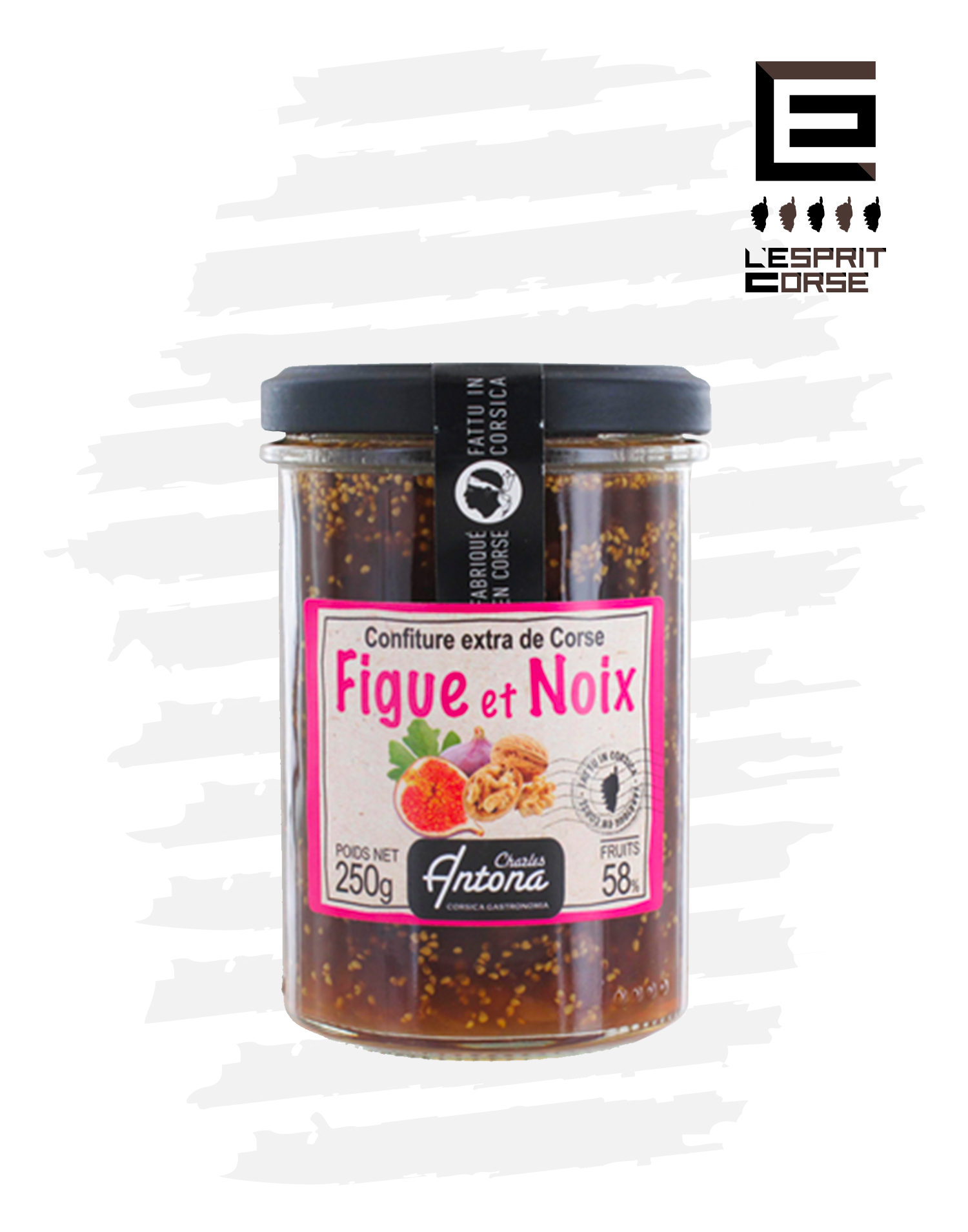 ÉPICERIE FINE > Confiture de figues et noix corse 250 g LESPRIT CORSE
