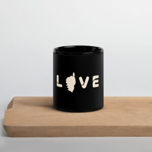 Mug brillant noir Amore Corse