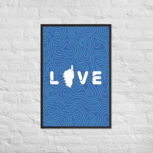 Affiche encadrée Amore Corse Bleue