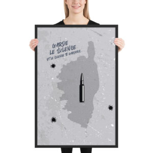 Poster encadré "Garde le silence"