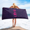 Serviette de plage violette Amore – Image 3