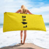 Serviette de plage jaune Amore – Image 4