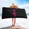 Serviette de plage noire Amore – Image 6
