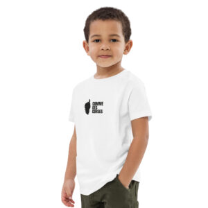 T-shirt en coton bio enfant comme des corses blanc