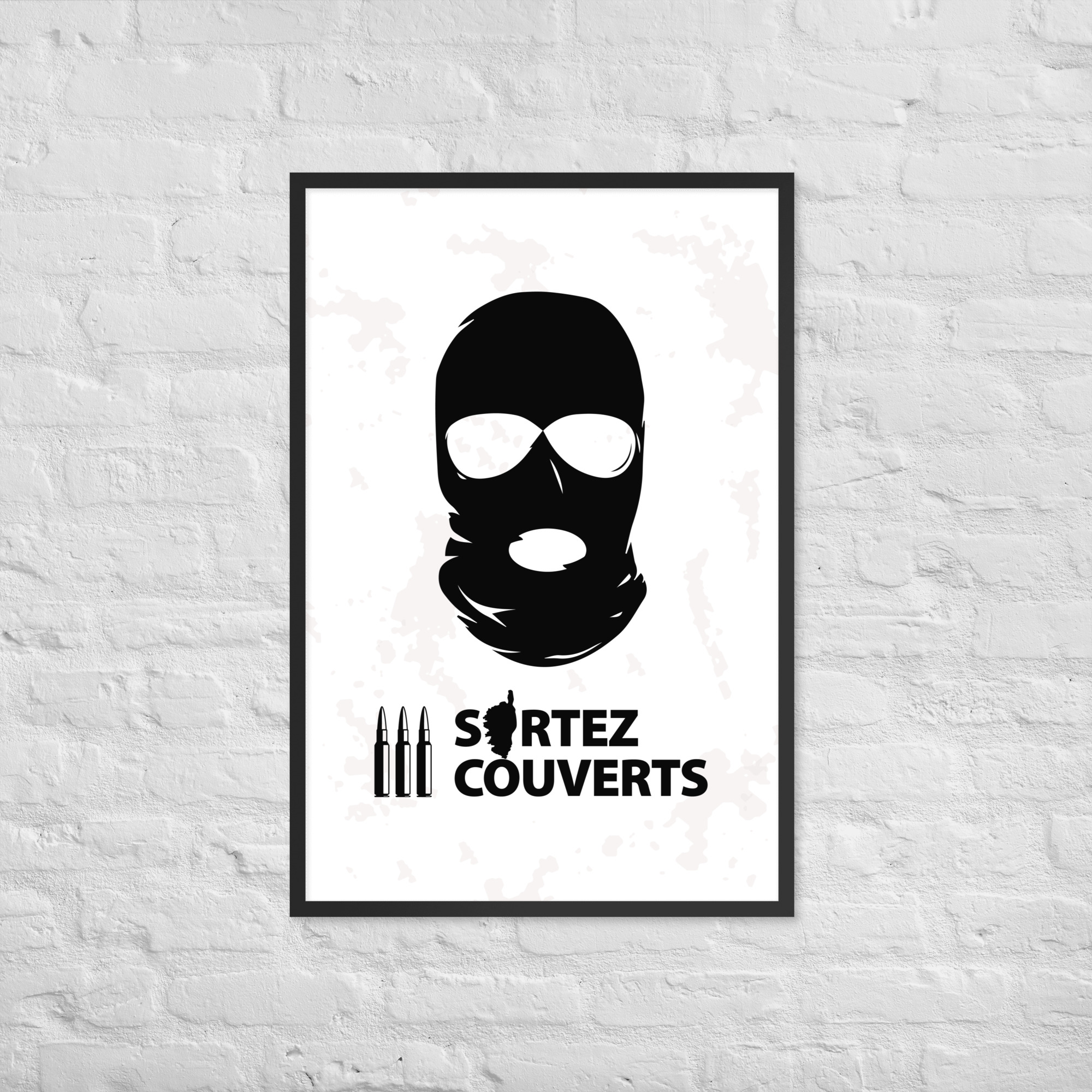 Affiche encadrée Ribellu Corse White