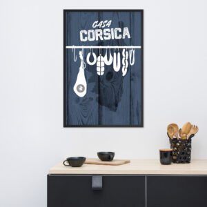 Affiche encadrée Casa Corsica Blue