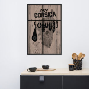 Affiche encadrée Casa Corsica Beige