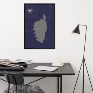 Affiche encadrée Map Corsica VG