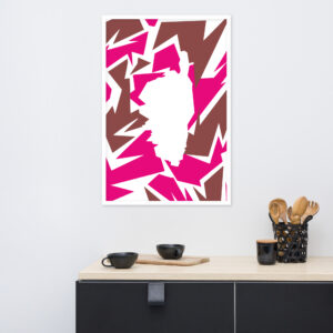 Affiche encadrée Abstract Puzzle Corse ( P & B )
