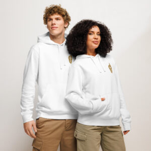 Sweat à capuche brodé Or Quasquara Blanc