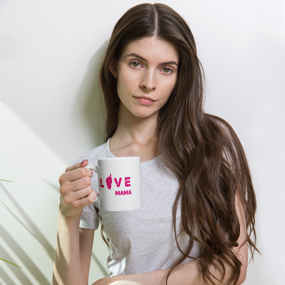 Mug Blanc Brillant Love Mama