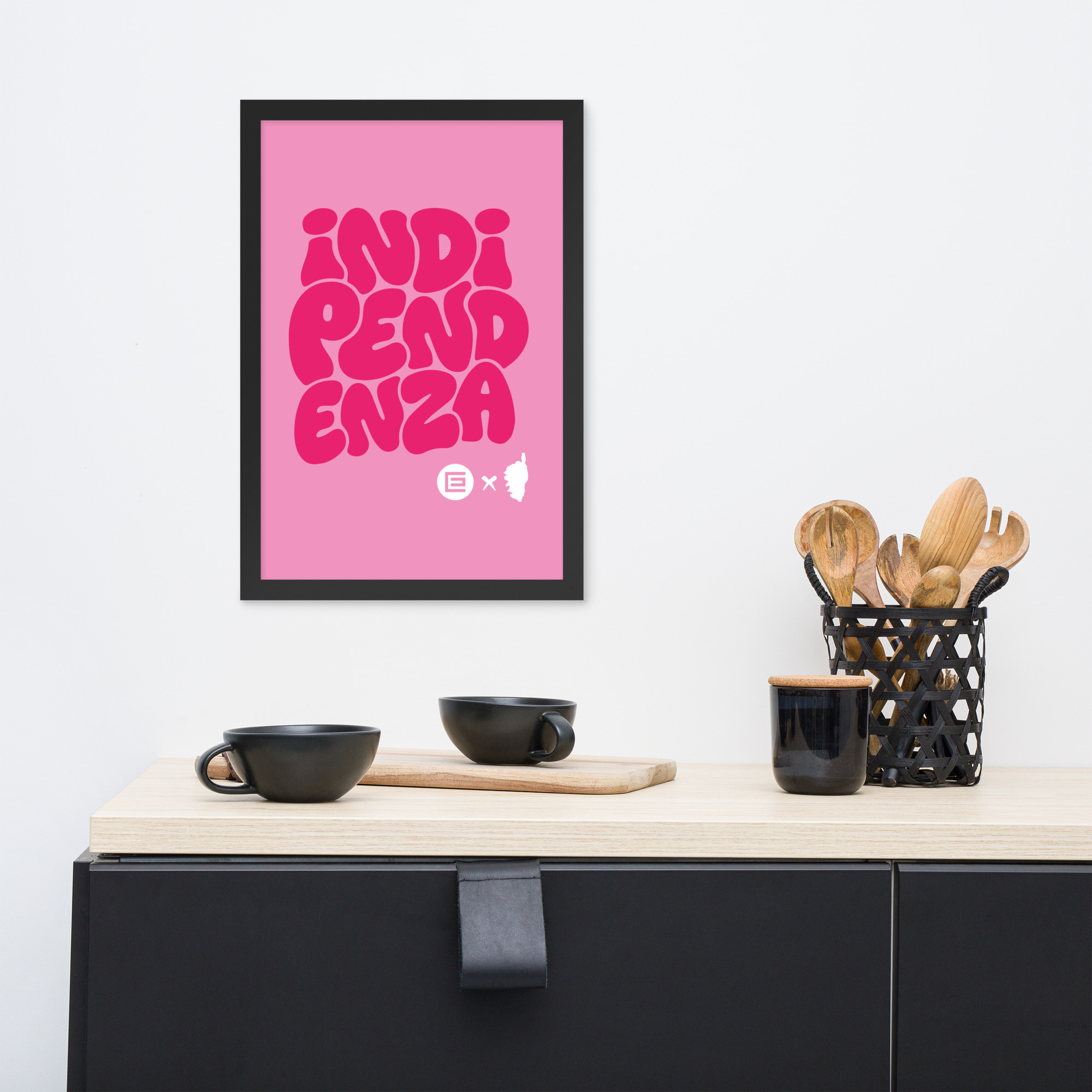 Affiche Encadrée Indipendenza Rose – Image 3