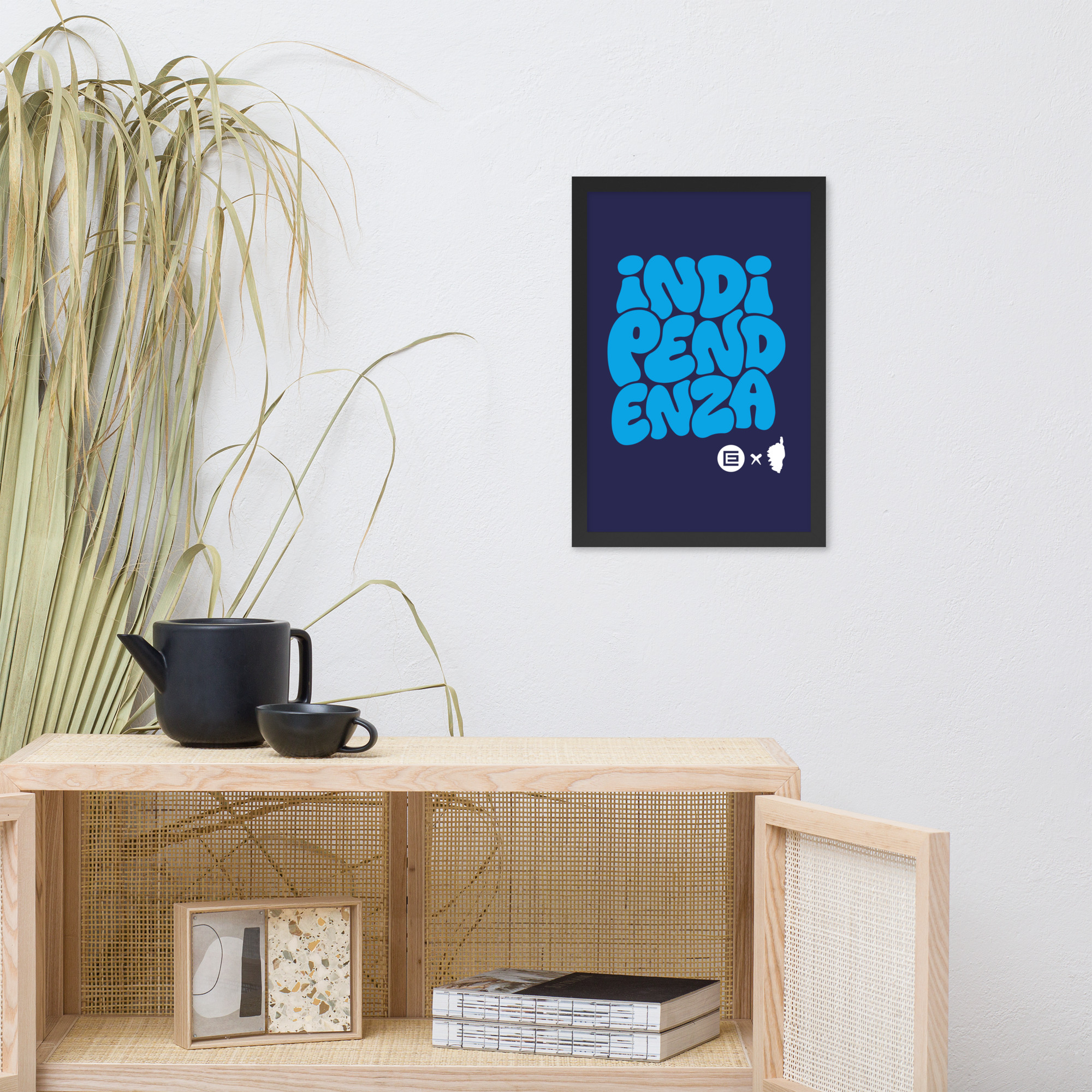 Affiche Encadrée Indipendenza Bleue – Image 3