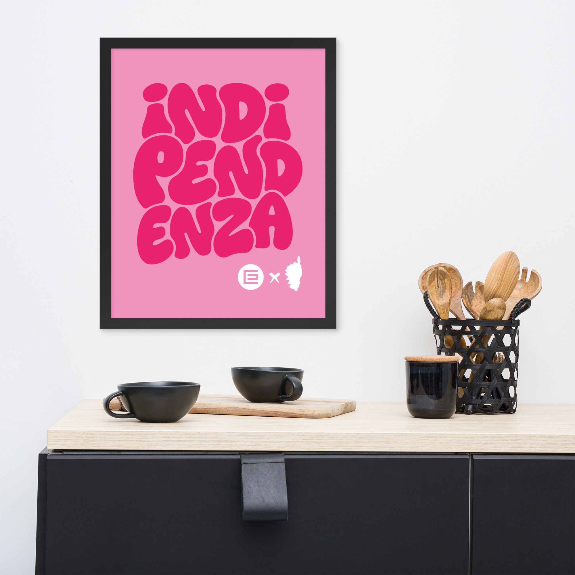 Affiche Encadrée Indipendenza Rose