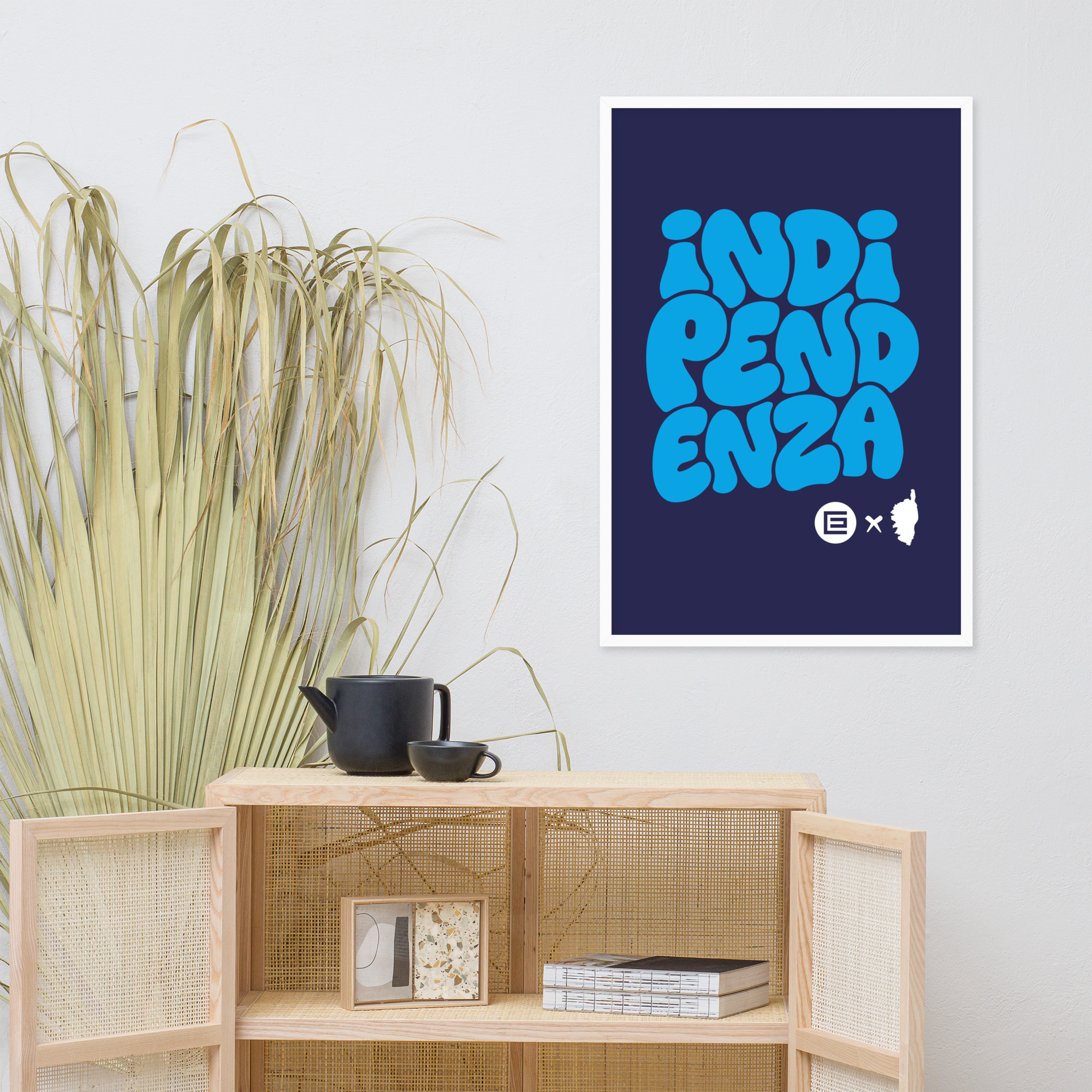 Affiche Encadrée Indipendenza Bleue – Image 10