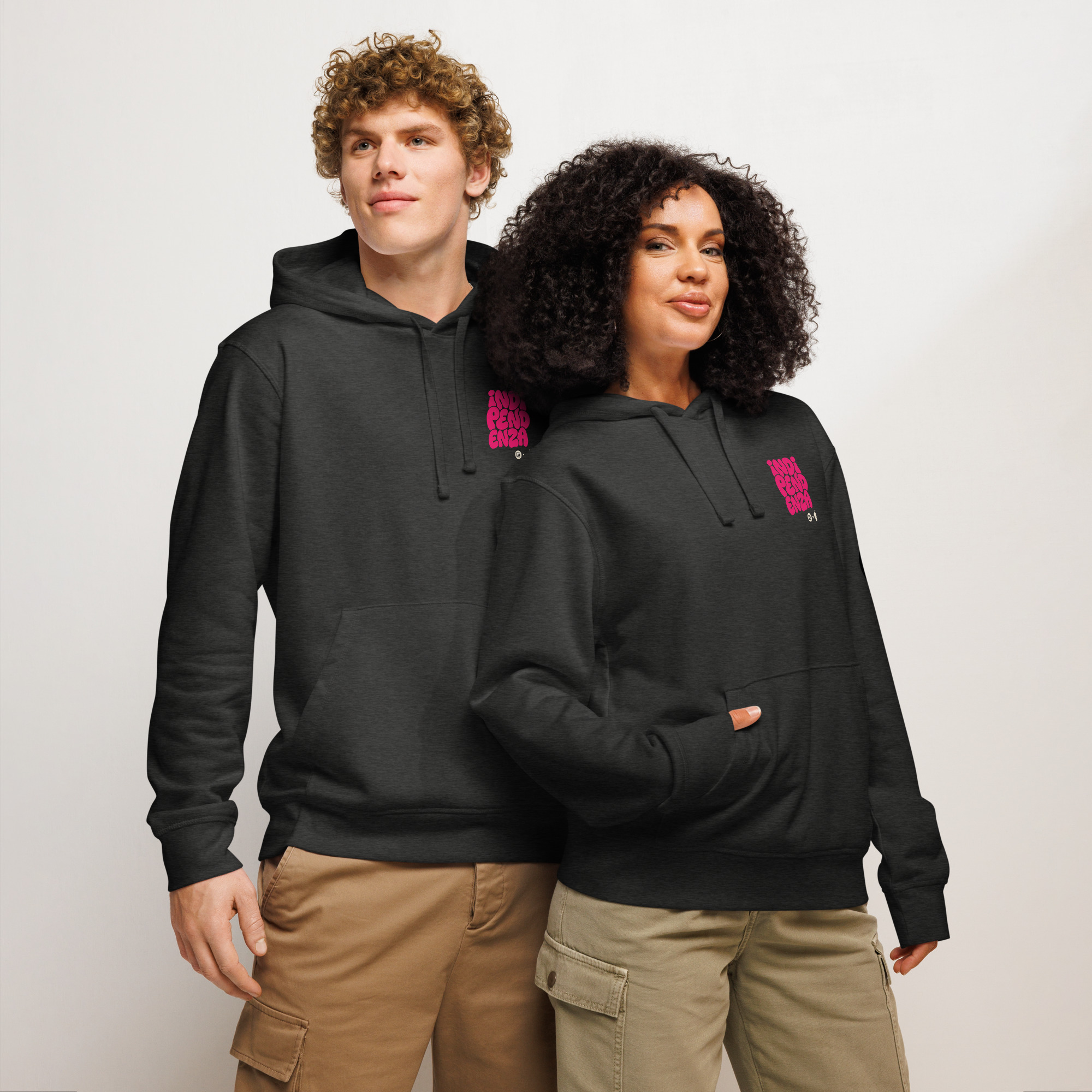 Sweat à capuche INDIPENDENZA Gris Foncé
