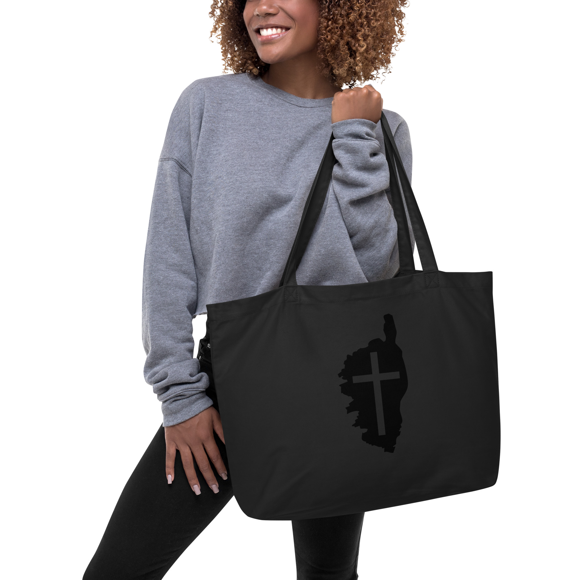 Grand tote bag bio Corse Quasquara Noir