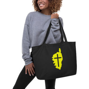 Grand tote bag bio Corse Quasquara Y-Black