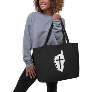 Grand tote bag bio Corse Quasquara W-Black