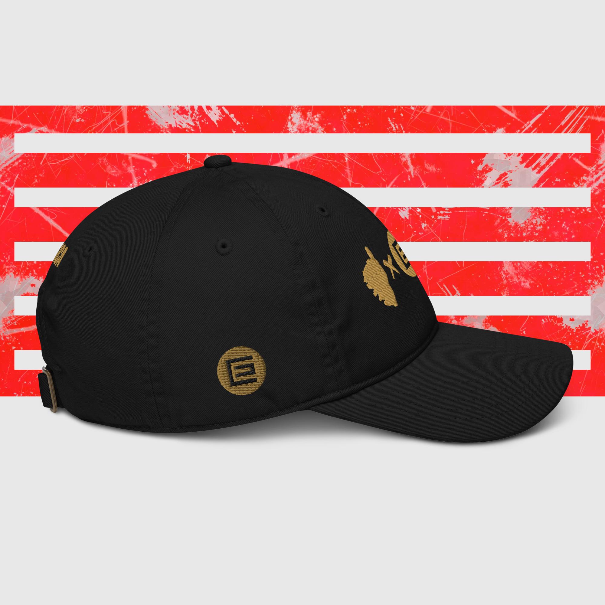 Casquette de baseball bio Ribellu Noir Or – Image 3