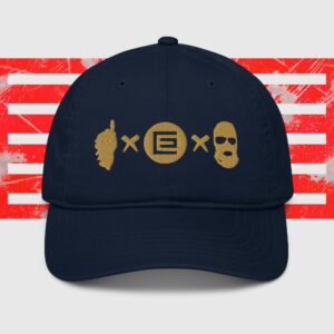 Casquette de baseball bio Ribellu Marine Or