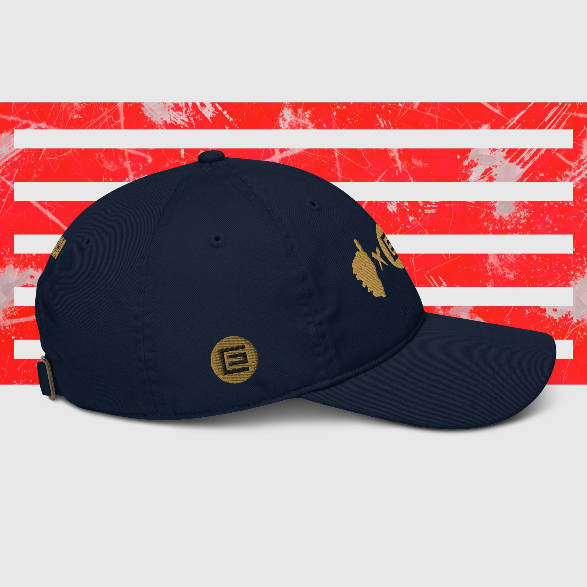 Casquette de baseball bio Ribellu Marine Or – Image 3