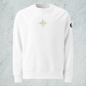Sweat éco-resp. unisexe 50 Croix White