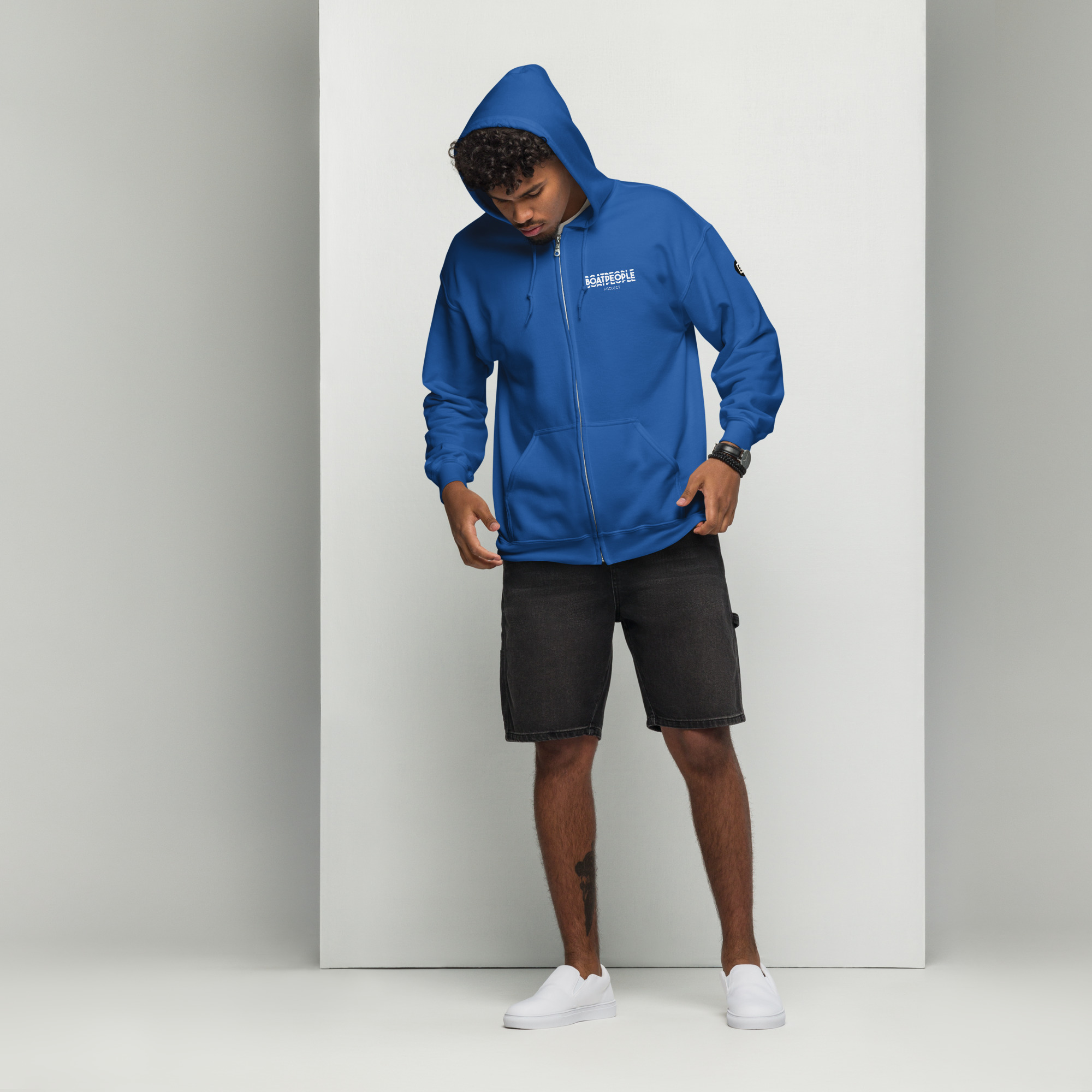 Sweat à capuche BoatPeople épais unisexe à fermeture éclair – Image 25