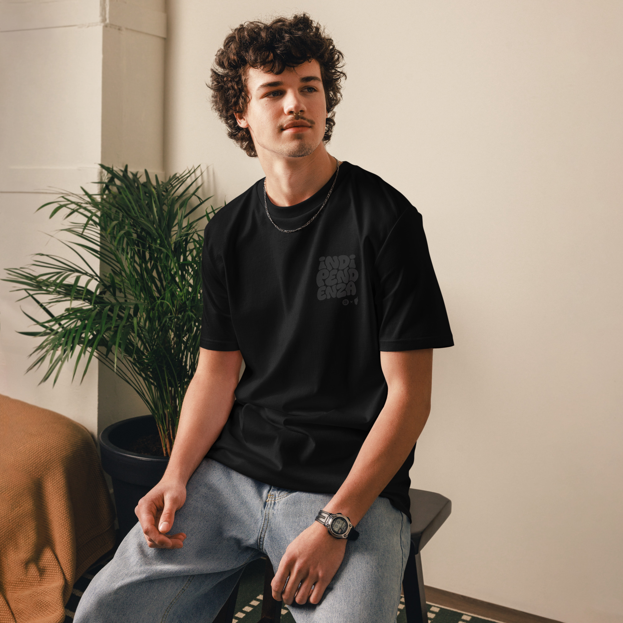 T-shirt bio Indipendenza BK-BLK