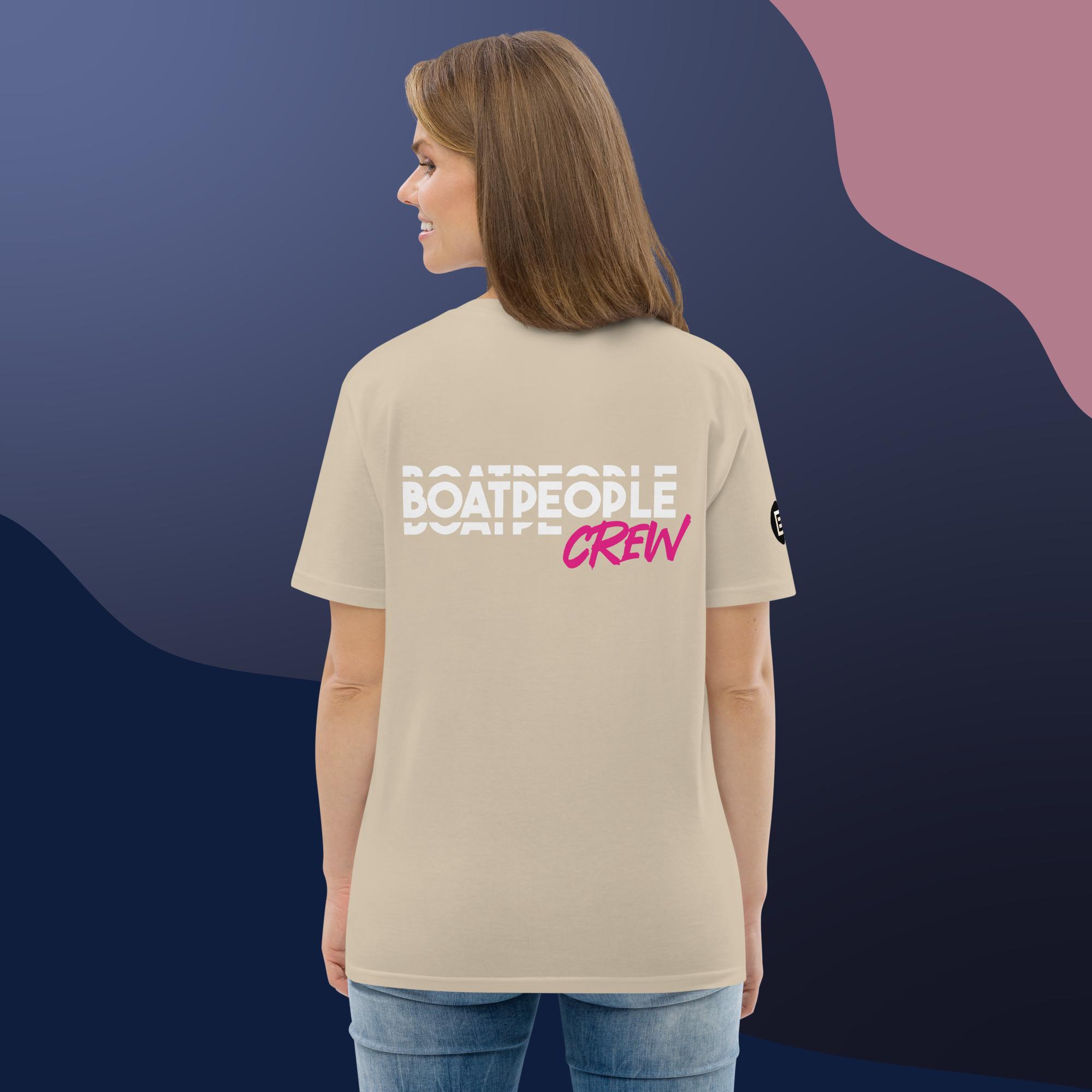 T-shirt unisexe bio BoatPeople 2026 Sable – Image 3