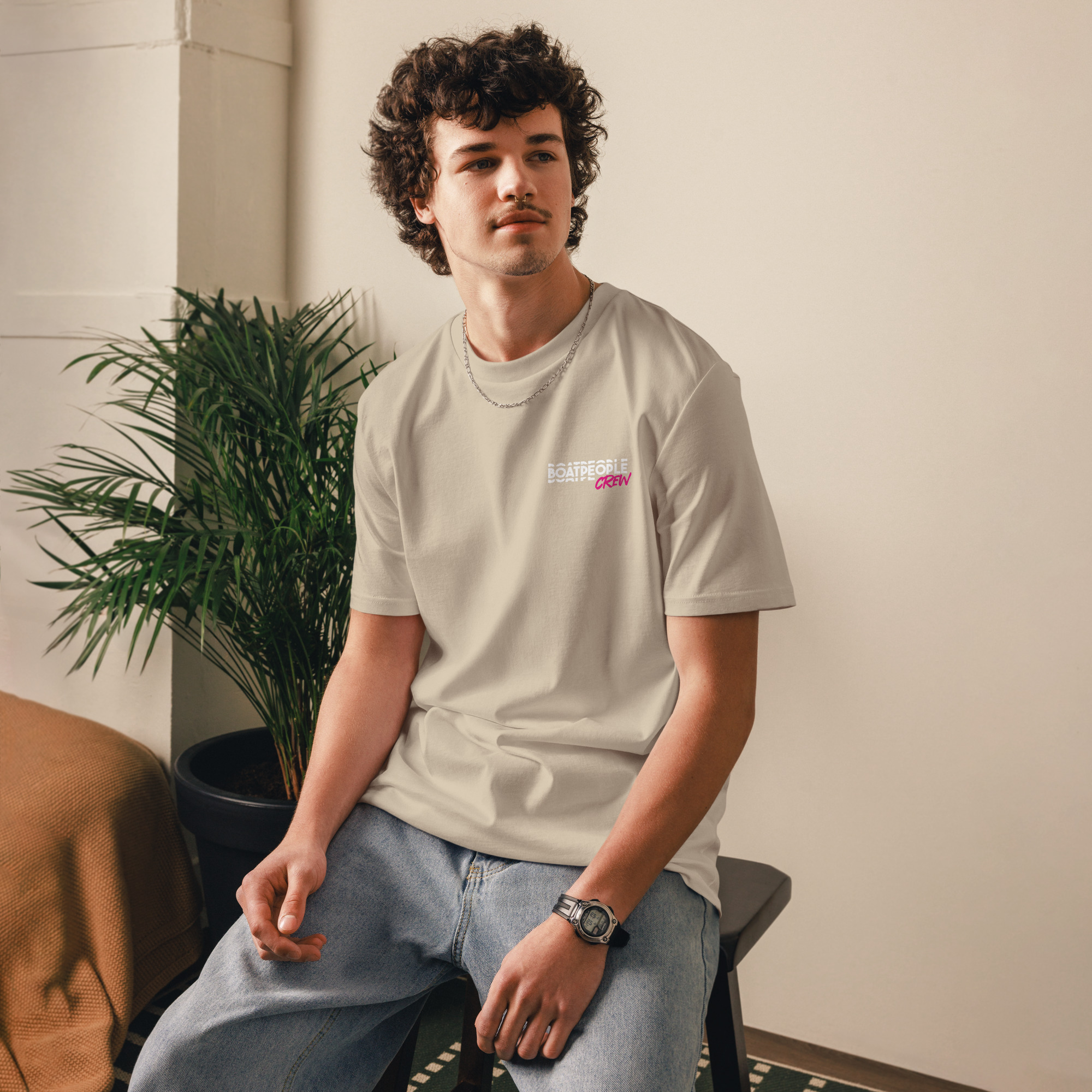 T-shirt bio flocage coeur et dos BoatPeople Ma – Image 4