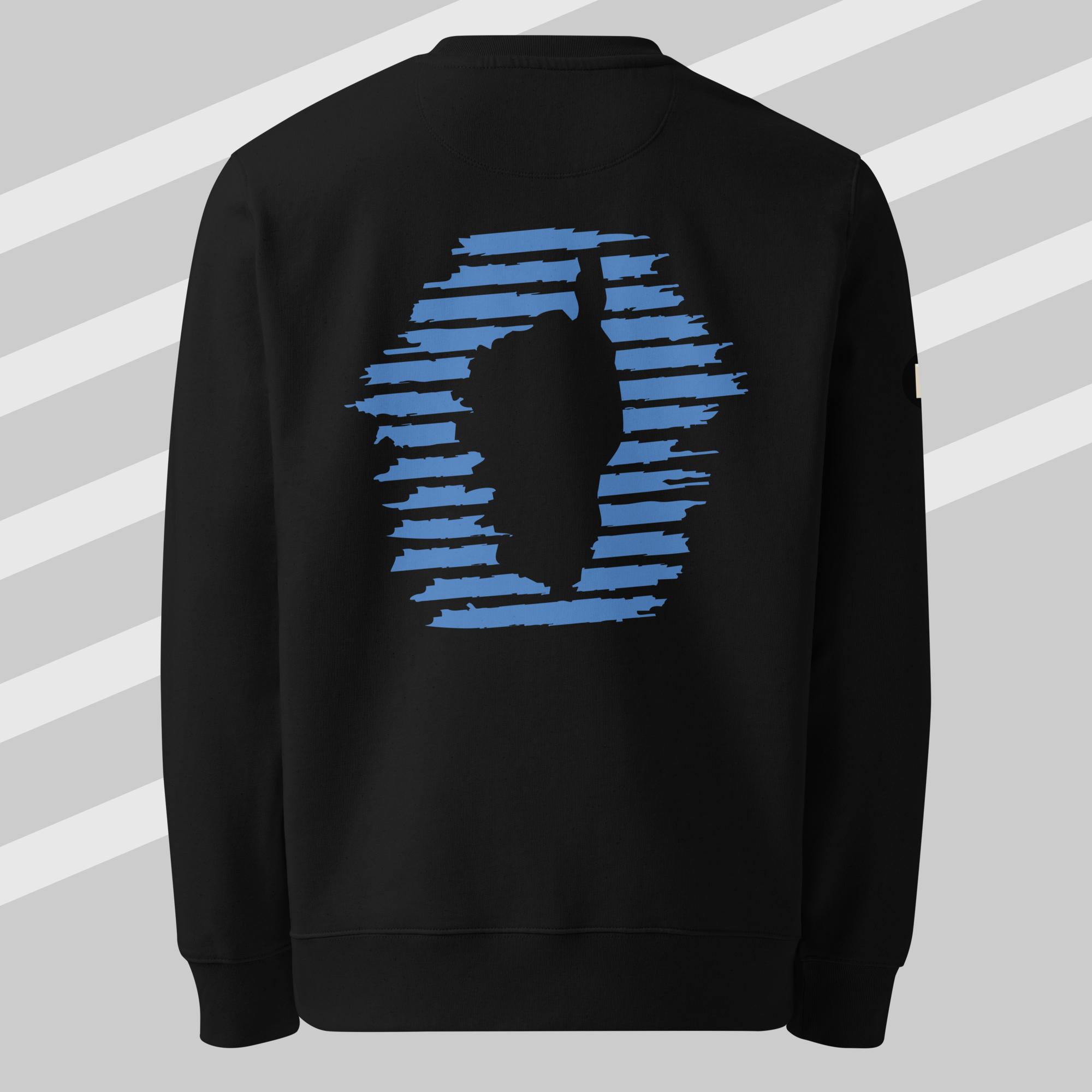 Sweat Macchia Col Rond Black & Blue – Image 3