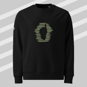 Sweat Macchia Col Rond Black & Kaki