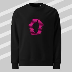 Sweat Macchia Col Rond Black & Pink