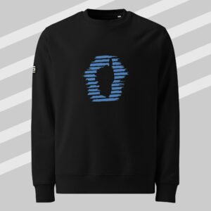 Sweat Macchia Col Rond Black & Blue