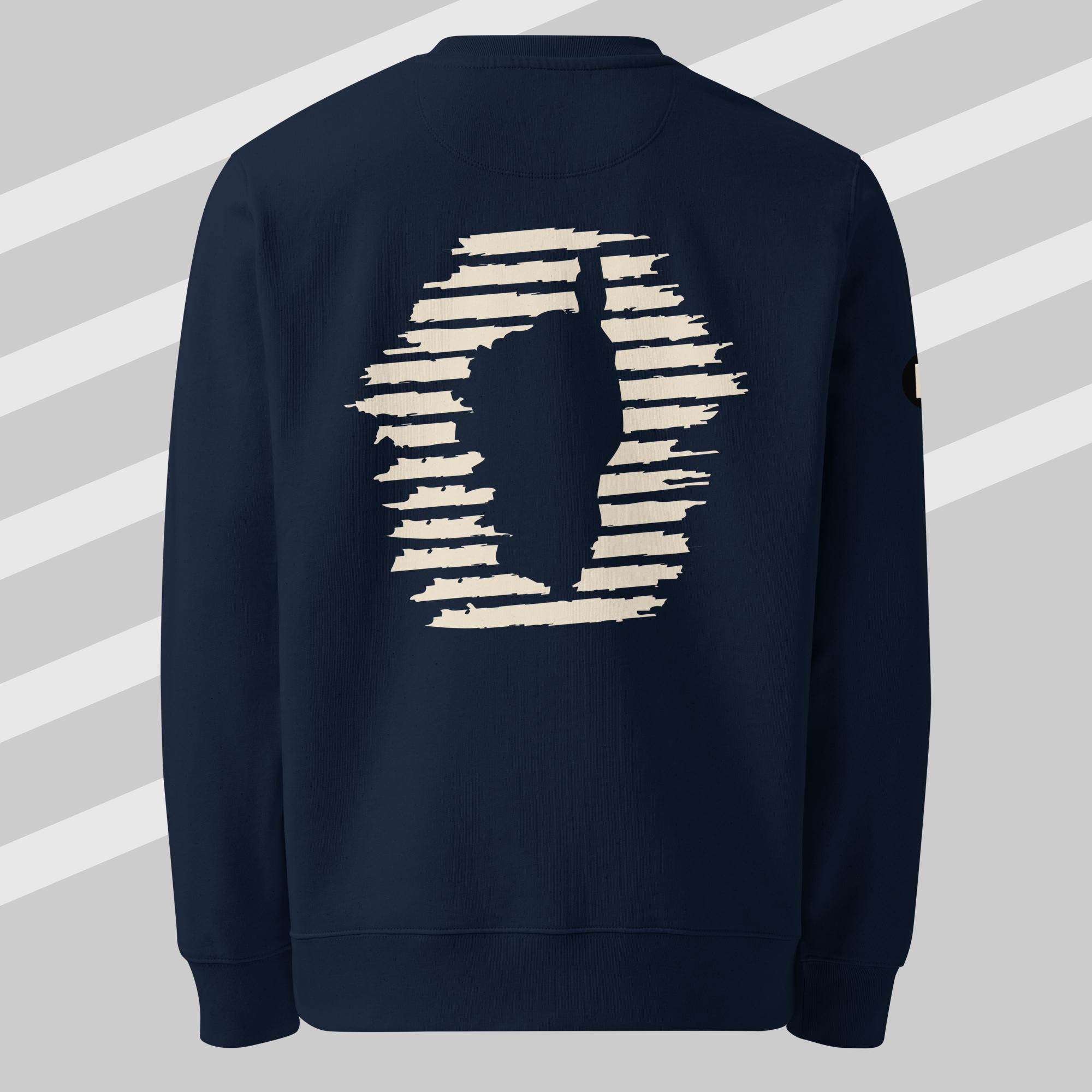 Sweat Macchia Col Rond Marine & Sable – Image 3