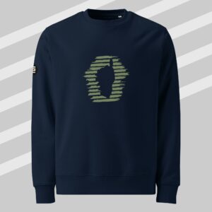 Sweat Macchia Col Rond Marine & Kaki