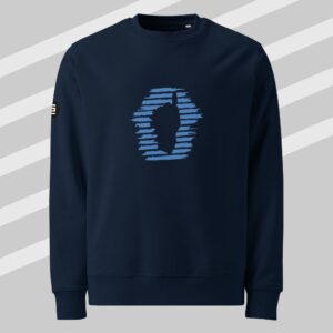 Sweat Macchia Col Rond Marine & Blue