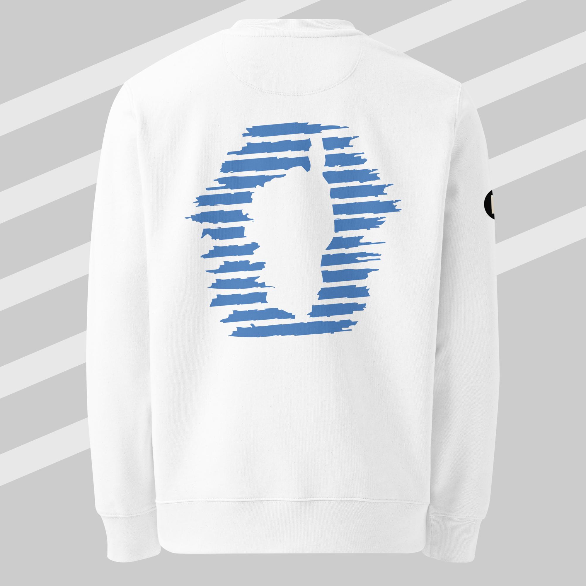 Sweat Macchia Col Rond White & Blue – Image 3