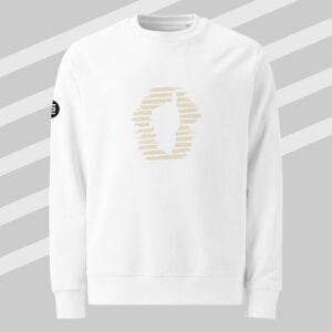 Sweat Macchia Col Rond White & Sable