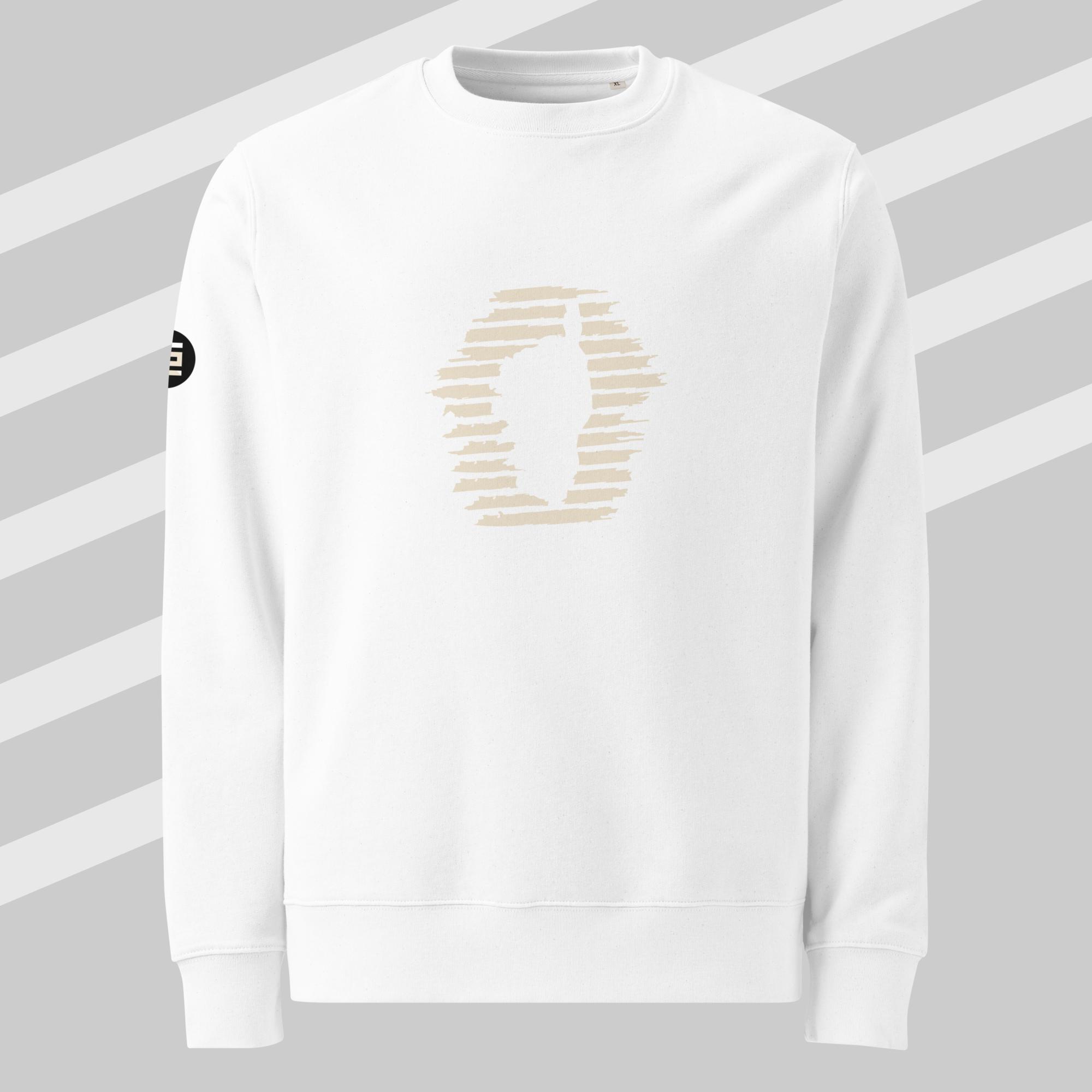 Sweat Macchia Col Rond White & Sable