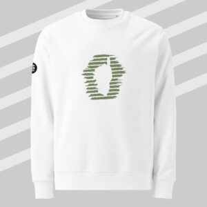 Sweat Macchia Col Rond White & Kaki