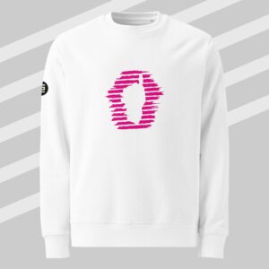 Sweat Macchia Col Rond White & Pink